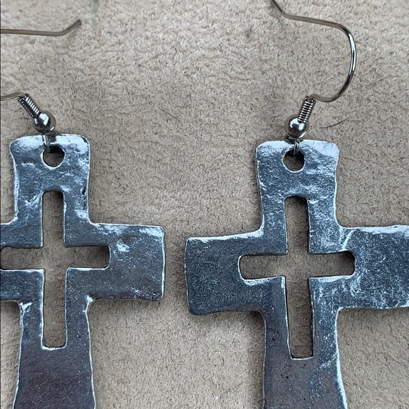 Cross earrings - Picture 2 of 2